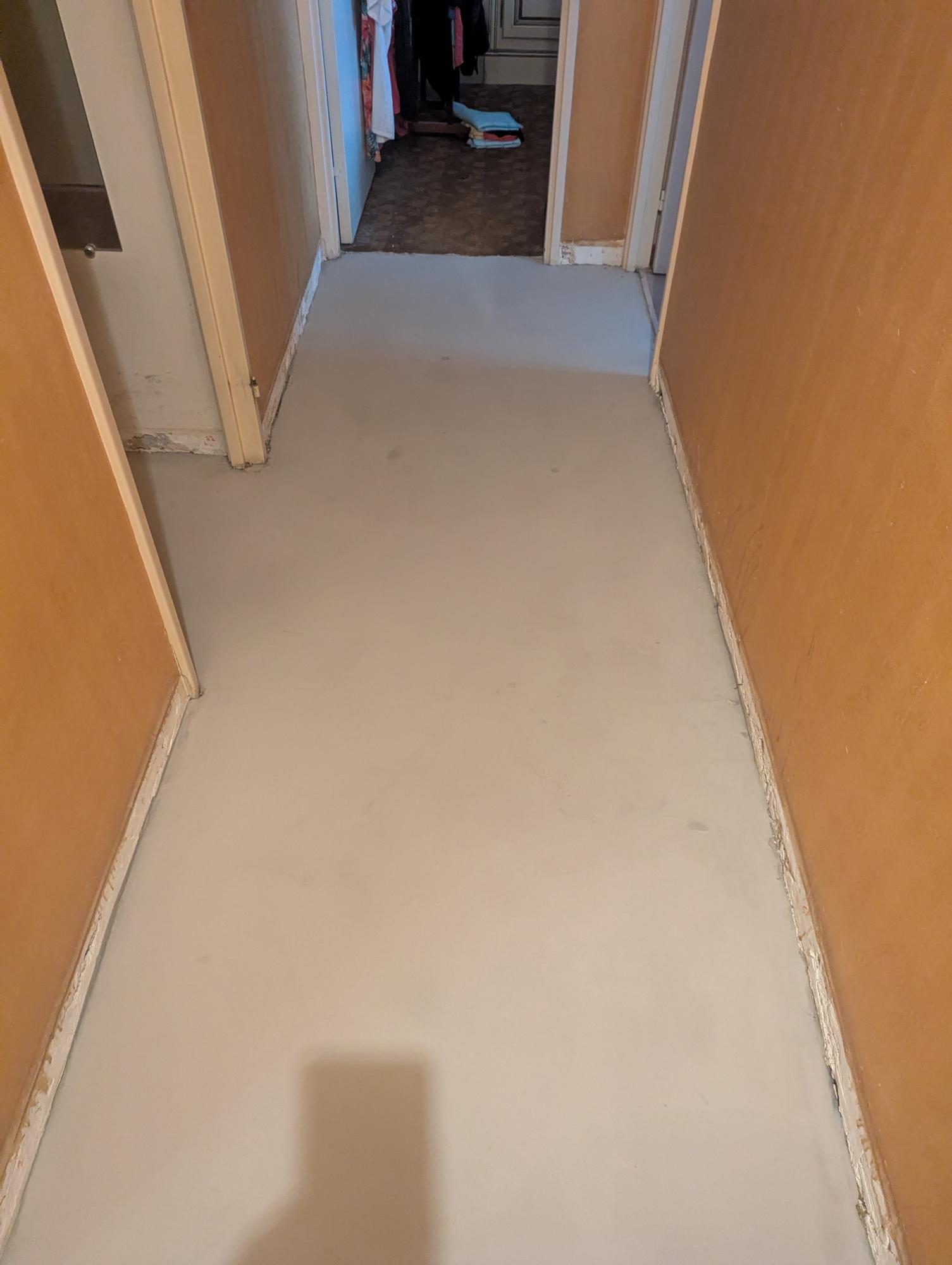 Sol ragréage sec gris clair